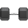 Гантель гексагональная UNIX FIT 37,5 кг обрезиненная DBHEX37_5x2